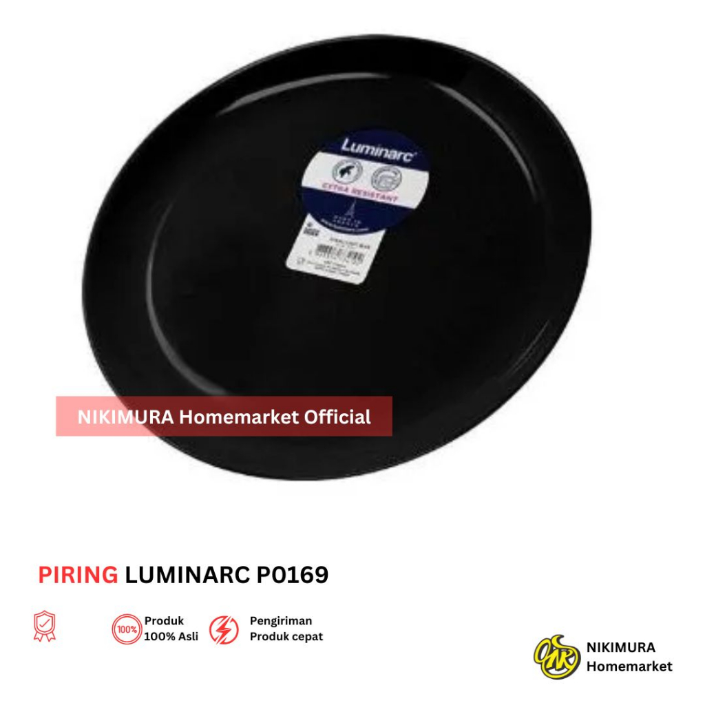 LUMINARC- ALEXIE BLACK DINNER PLATE 25