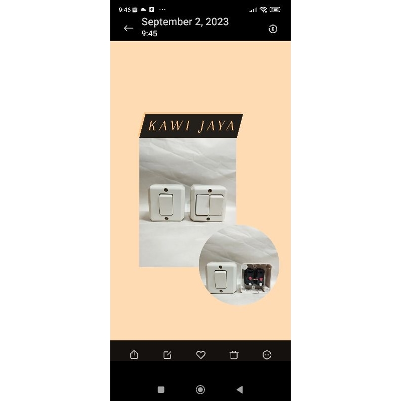 Saklar Lampu Broco - Saklar Satu Engkel - Saklar Seri - Cetrekan Lampu Broco - Saklar OutBow