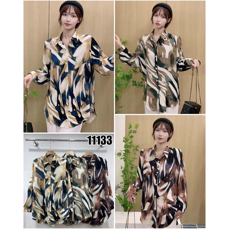 Kemeja import motif | Tunik Atasan | Tunik Wanita | Wanita Muslim | Tunik Salur