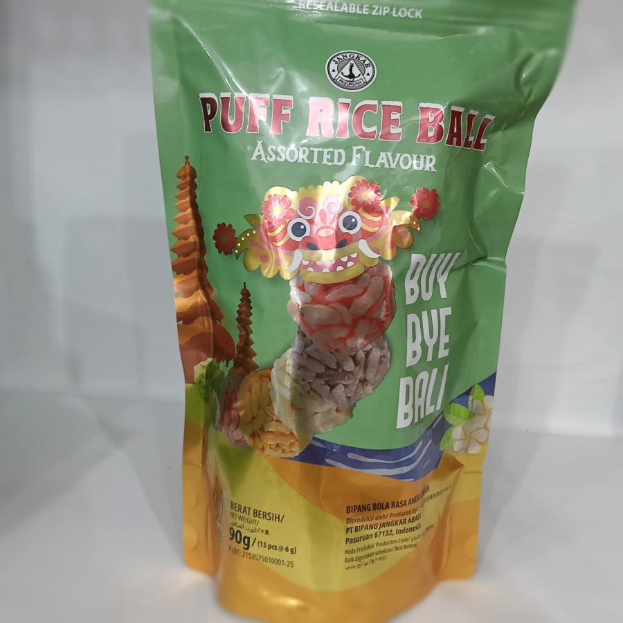 

Bipang Puff Rice Ball Oleh oleh Khas Bali Isi 15pcs 90gr