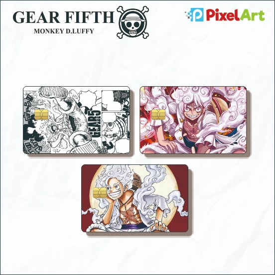 

STICKER CARD ATM STIKER KARTU ATM E-MONEY MOTIF ONE PIECE GEAR FIFTH ANTI GORES ATM SKINCARD