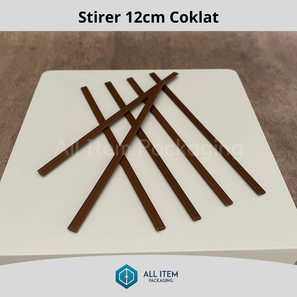 Stirer Kopi / Sedotan Kopi Coklat 12cm @500 Pcs