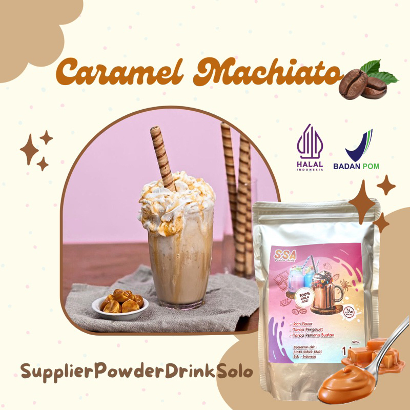 

Powder Drink Caramel Machiato (caramel latte) 250 Gr / bubuk minuman rasa Caramel machiato