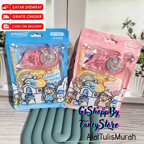 

Correction Tape Set Isi 3pcs Gambar Cewe Cute XDM-6232 Panjang 108m Bisa COD