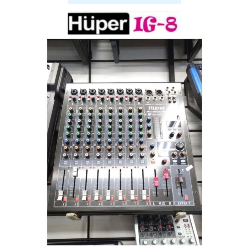 mixer huper 8 channel ig8 , mixer audio huper bluetooth USB. garansi resmi.
