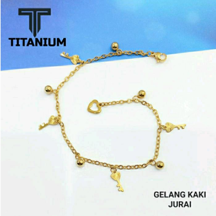 Gelang kaki Titanium Gelang wanita titanium gelang kaki jurai wanita titanium