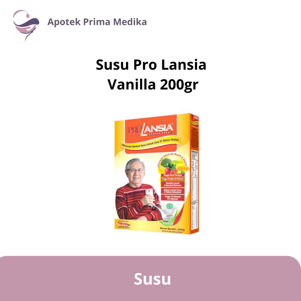 

Susu Pro Lansia Rasa Vanila 200gr - Susu Lansia Rasa Vanila