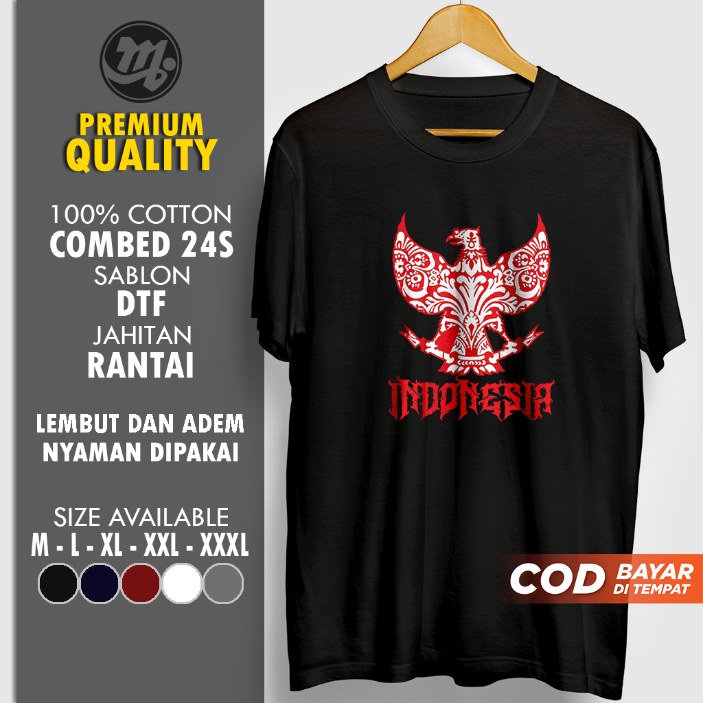Kaos Batik Garuda Indonesia Series Baju Pria Cowok Distro Dewasa Premium Brand Jumbo Kekinian Keren