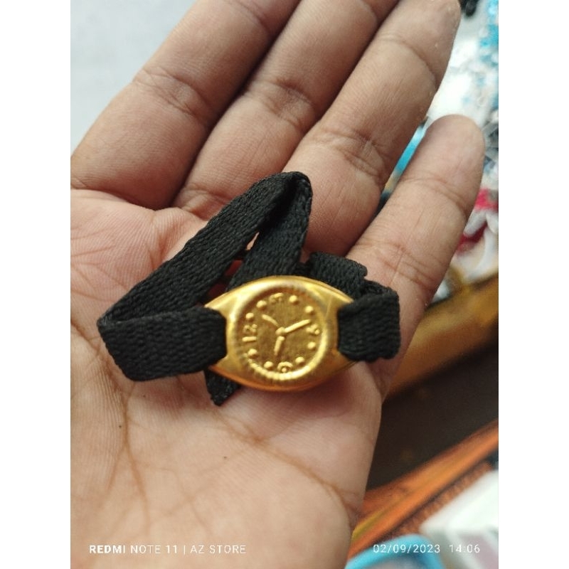 gelang jam bayi Kuningan tali hitam dan kalung bayi
