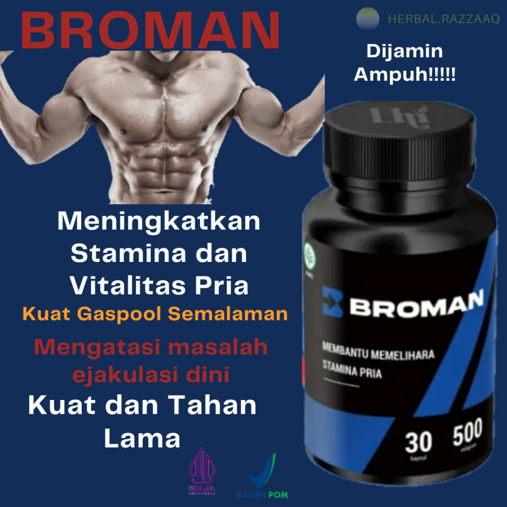 TERLARIS DAN TERVIRAL BROMAN IMUNITAS PRIA KUAT TERBAIK SUPLEMEN OBAT HERBAL TAHAN LAMA DAN STAMINA 