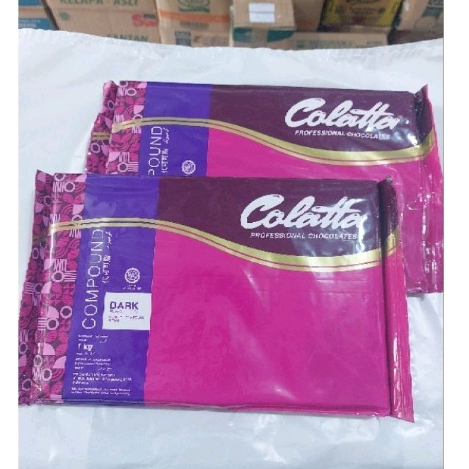 

Coklat compound collata dark 1kg kemasan