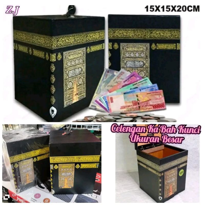 Celengan Miniatur Ka'bah Tabungan Haji Umroh / Celengan Kabah / kotak infaq / celengan tempat menyim