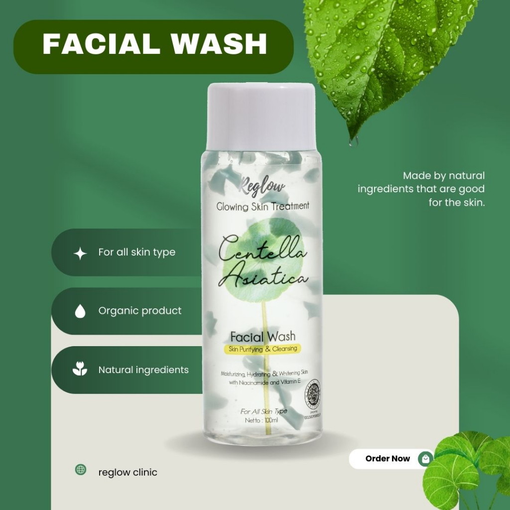 Reglow Facial Wash Glowing Sabun Cuci Muka Acne Perawatan Wajah Berjerawat Berminyak Skincare Penghi