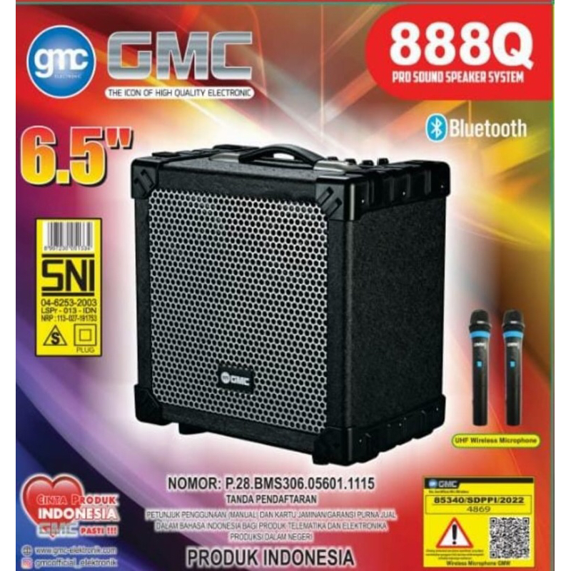 speaker protable GMC 888Q 6.5inc