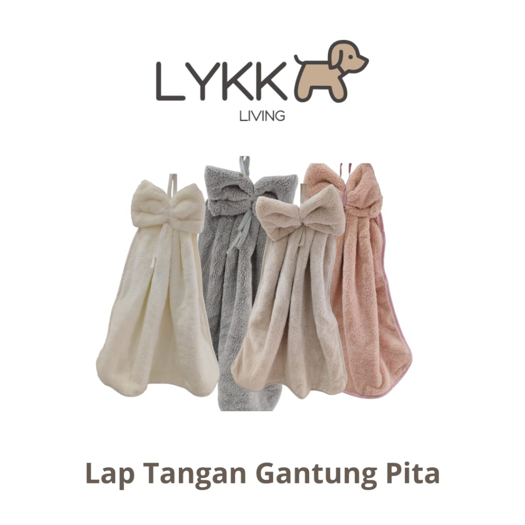 Lap Tangan Gantung Pita Estetik - Super Absorbent Hand Towel - Lap Cuci Tangan Pita Wastafel Dapur