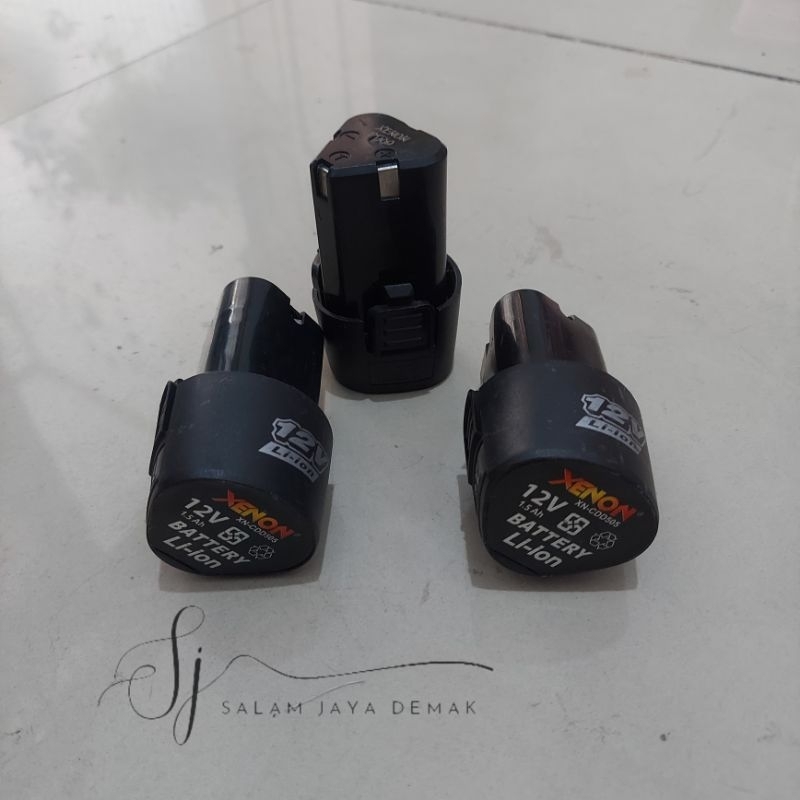 BERGARANSI Baterai bor cordless 12 v 1.5 Ah SECOND NORMAL SIAP PAKAI