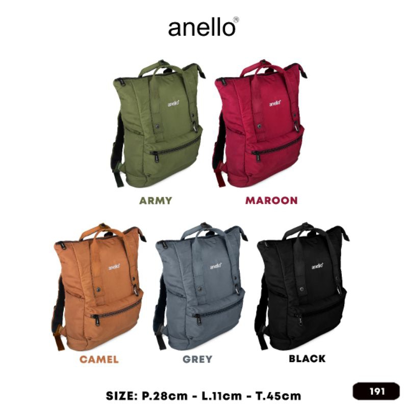 RANSEL ANELLO WANITA IMPORT - TAS DIAPERS BAG - RANSEL NYLON BESAR