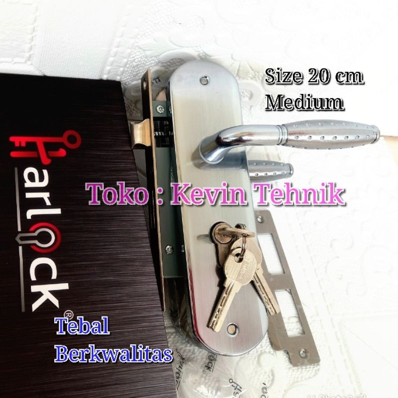 Handle Kunci Pintu Rumah ukuran Tanggung 20 cm, Kunci Pintu Medium Set 20 cm, Kunci Pintu Rumah Komp