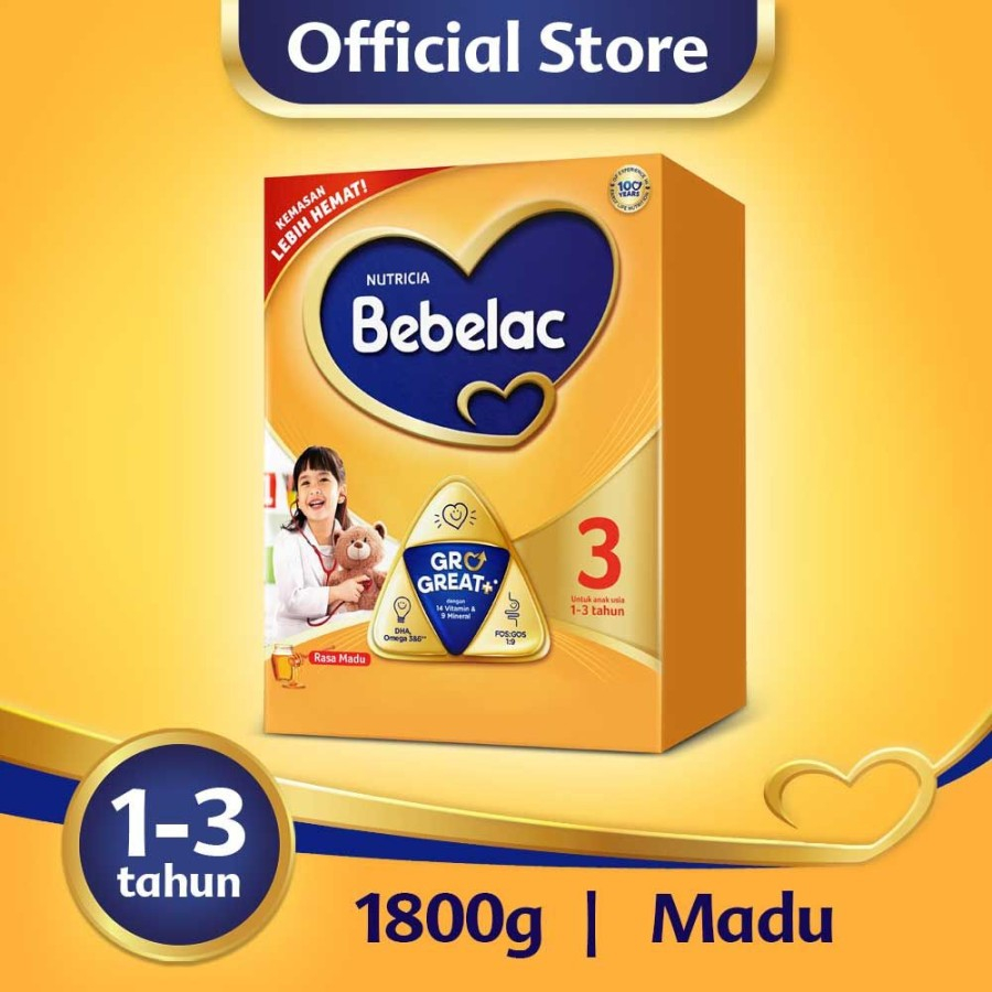 

Bebelac 3 1-3 Tahun Rasa Madu