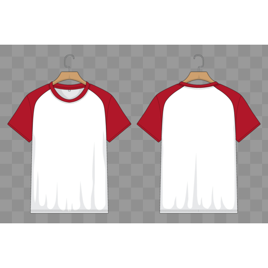 kaos oblong warna putih merah (spna I6)