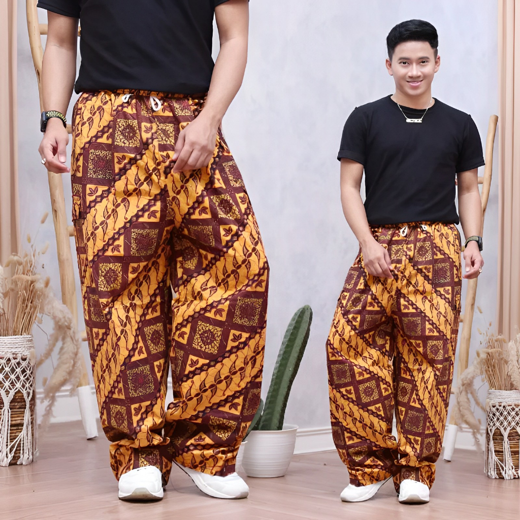 Celana Panjang Batik Boim Pria Bigsize Jumbo