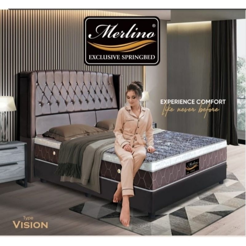 Springbed Matras Kasur Merlino Vision 160x200 180x200
