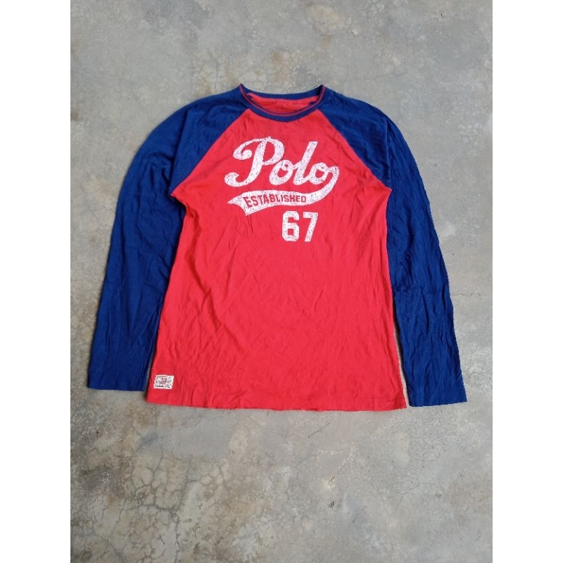 Kaos Lengan Panjang Longsleeve Polo Ralph Lauren Single Stitch