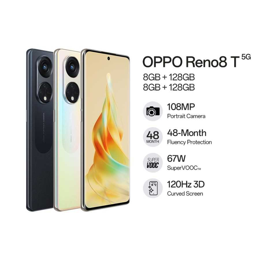 OPPO Reno8 T 5G [8GB/128GB/256GB] NEW ORIGINAL - GARANSI RESMI