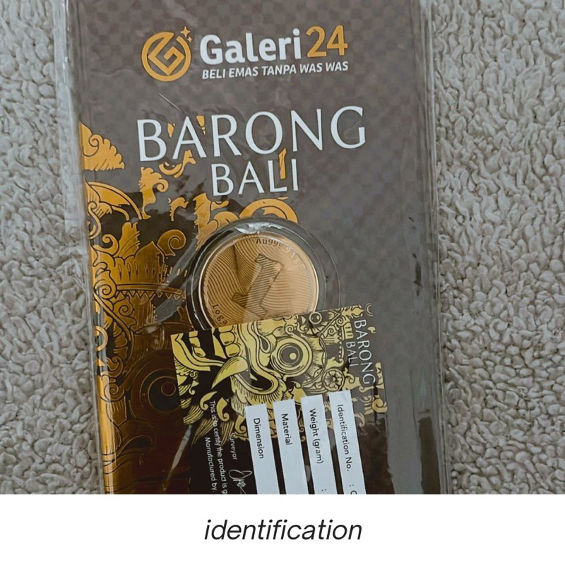 Emas Edisi Spesial Barong Bali Galeri 24 1 gram Edisi Nusantara