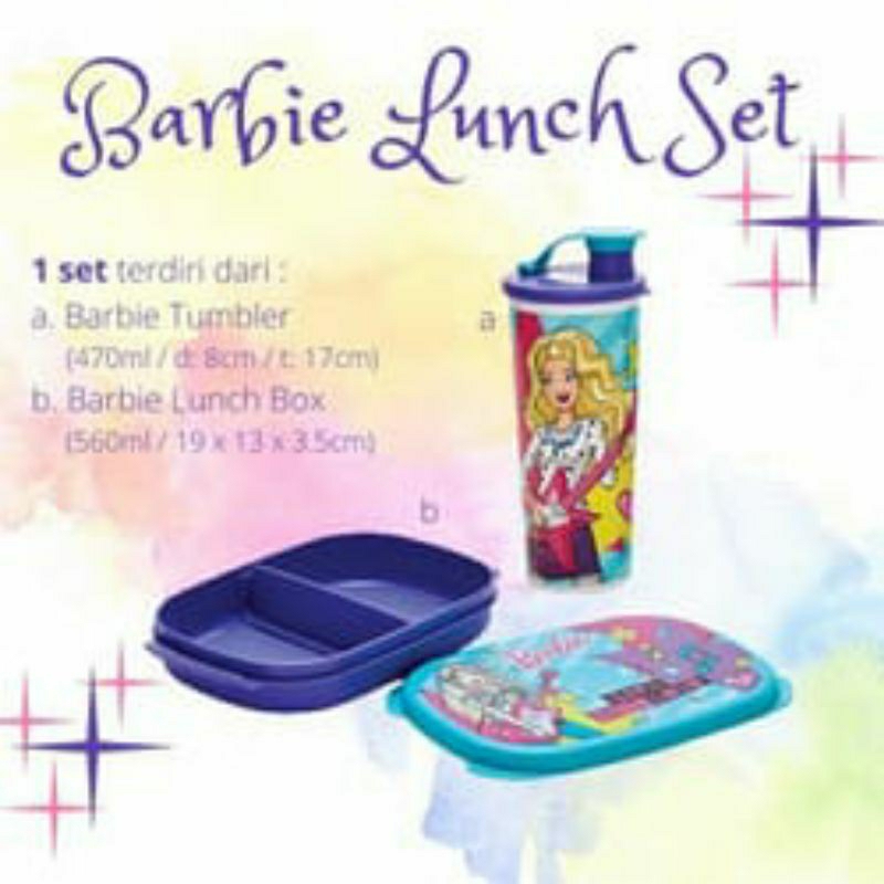 Barbie Lunch set/Bekal makan anak tupperware
