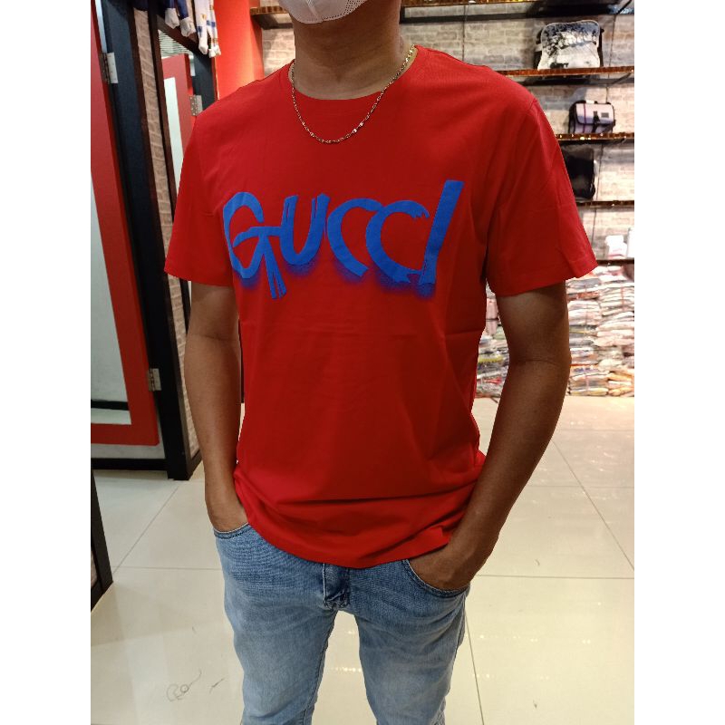 T-shirt Dewasa"Gucci"kaos oblong premium atasan cowok kaos cowok pria import