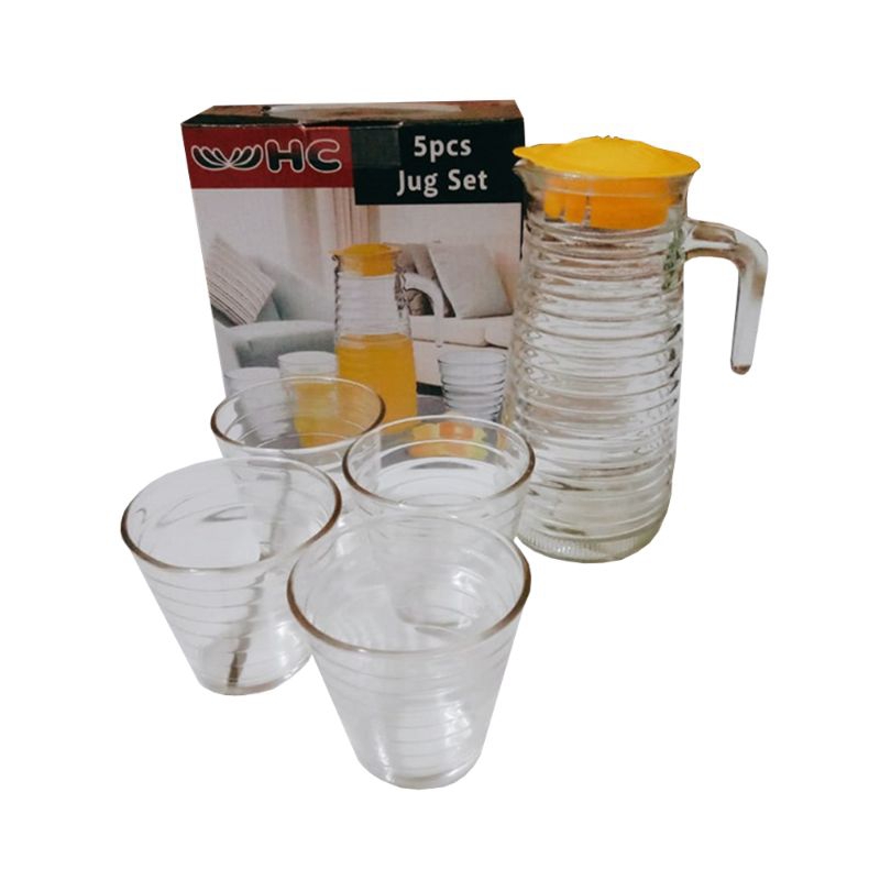 TEKO KACA CANGKIR KACA SET / WATER JUG SET HC