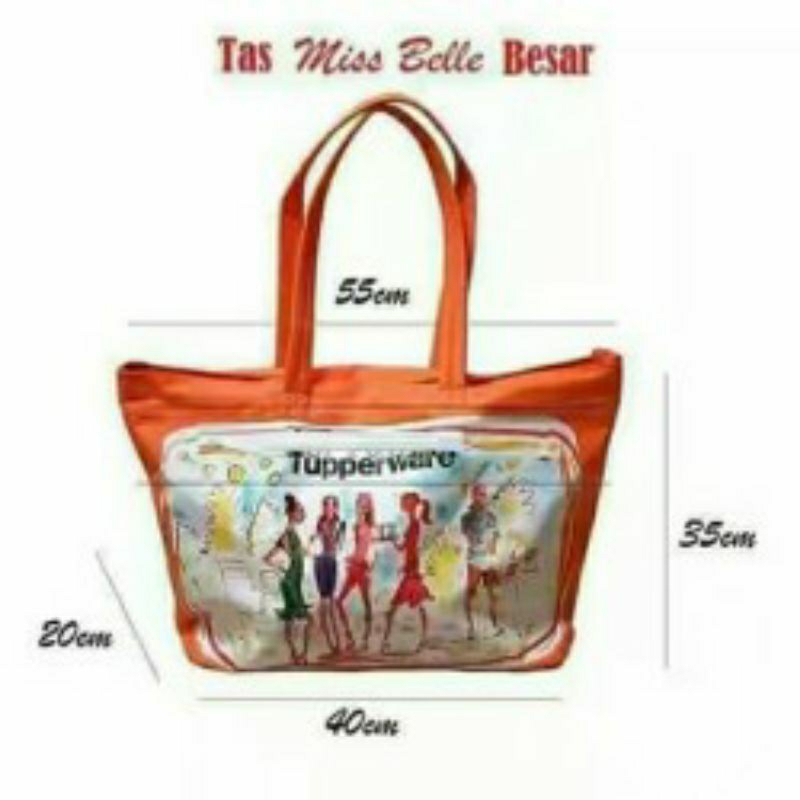 Tas miss belle besar/Tas tupperware ori