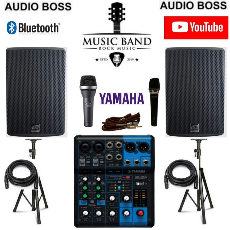 DISTRIBUTOR PAKET SOUND SYSTEM AKUSTIK 10 INCH AUDIO BOSS FULL RANGE 6 CHANNEL