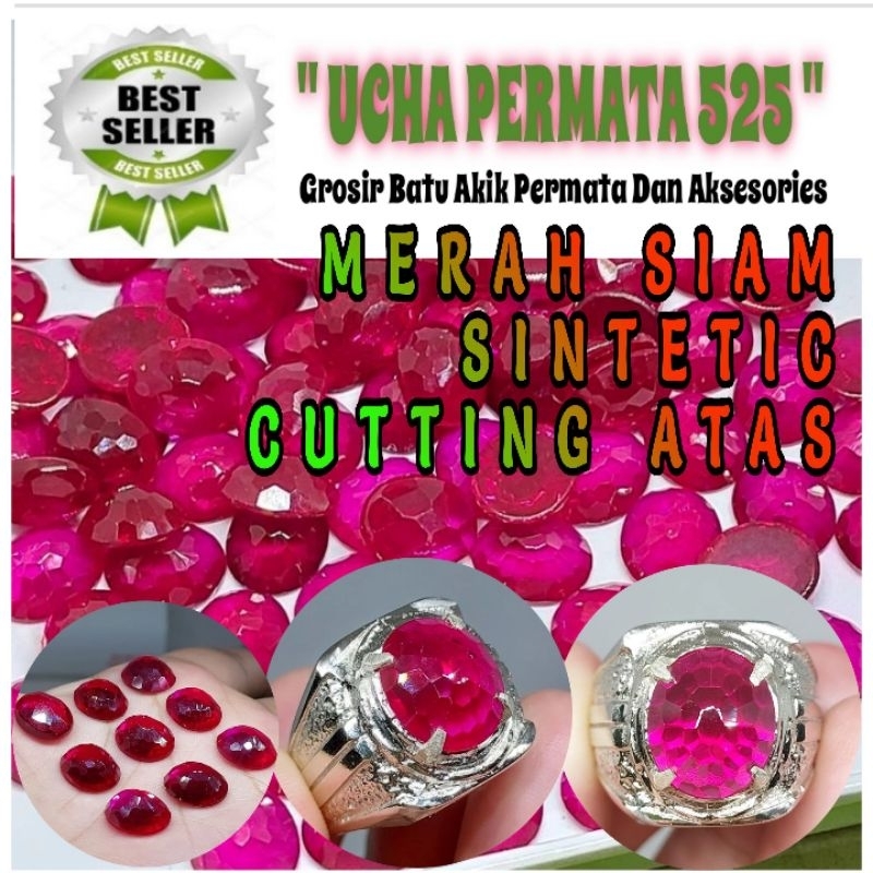 Cincin merah siam bangkok / cutting atas batu akik merah siem