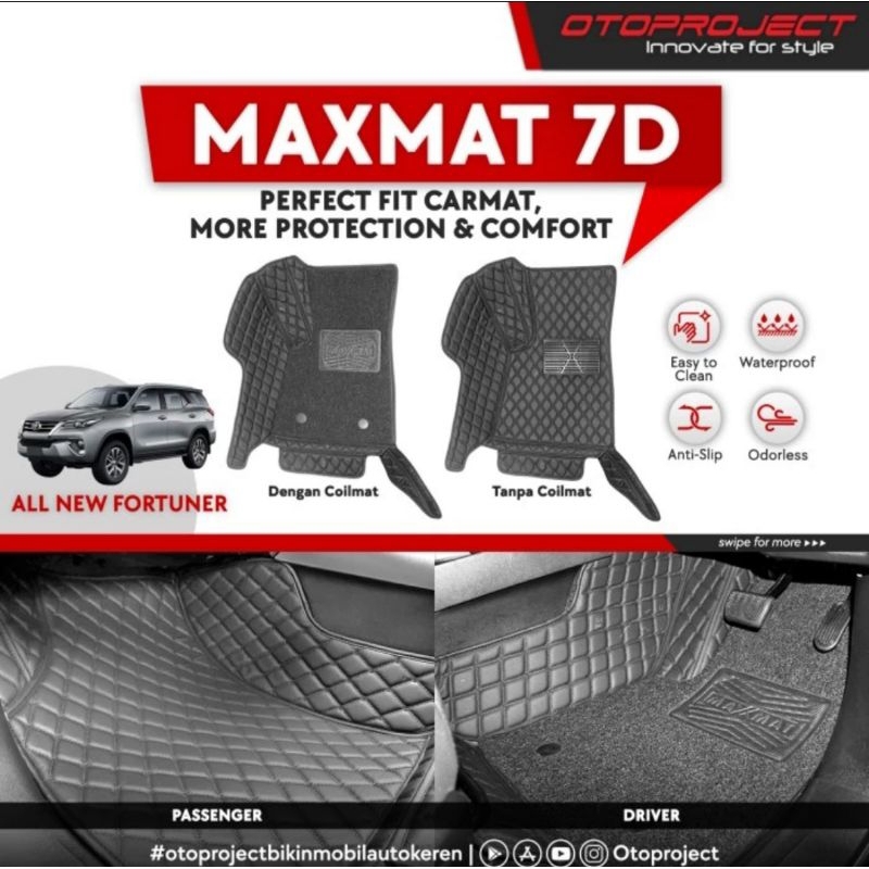 KARPET MOBIL ALL NEW FORTUNER FULL BAGASI 7D MAXMAT - OTOPROJECT