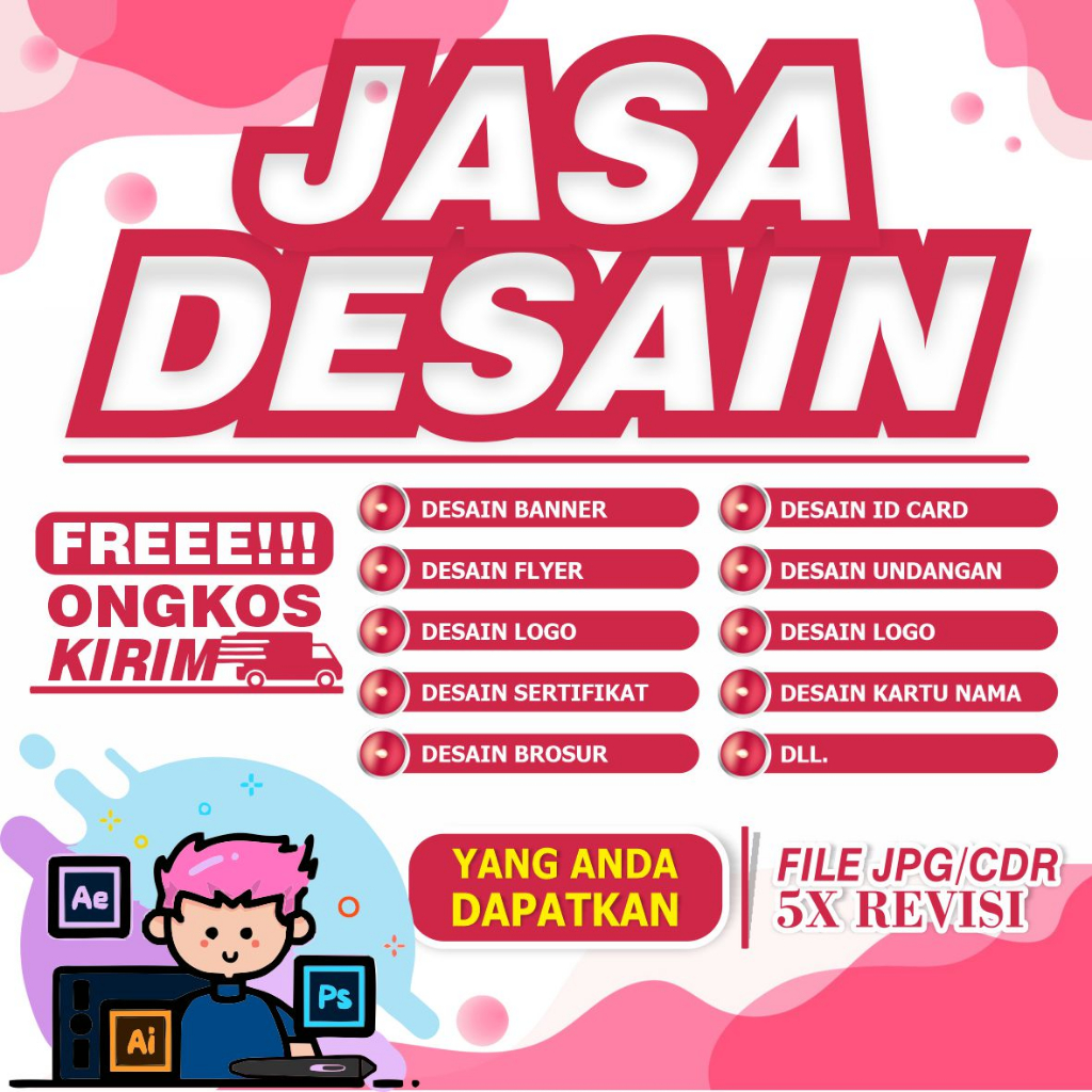 

JASA DESAIN GRAFIS, DESAIN LOGO, BANNER, SPANDUK, NOTA, UNDANGAN, DLL( GRATIS ONGKIR )
