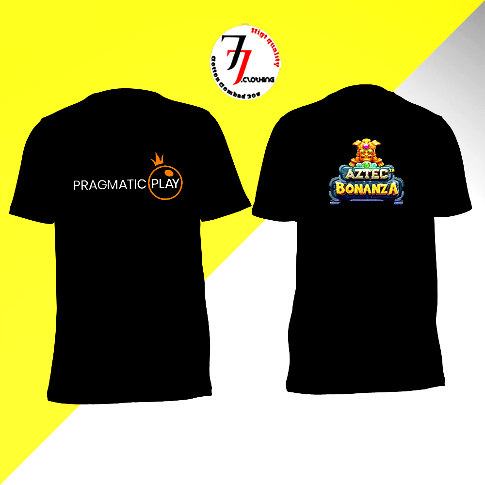 Tshirt Baju Kaos Pria DB Game Slot Pragmatic Pla Aztec Gems Deluxe  Kaos Lengan Pendek Distro Ukuran