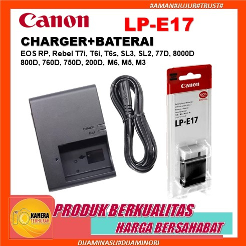 CANON BATTERY KAMERA LP E17 BATERAI FOR CHARGER LC E17E BATRAI MIRORRLESSS EOS M3 M5 M6 BATREI