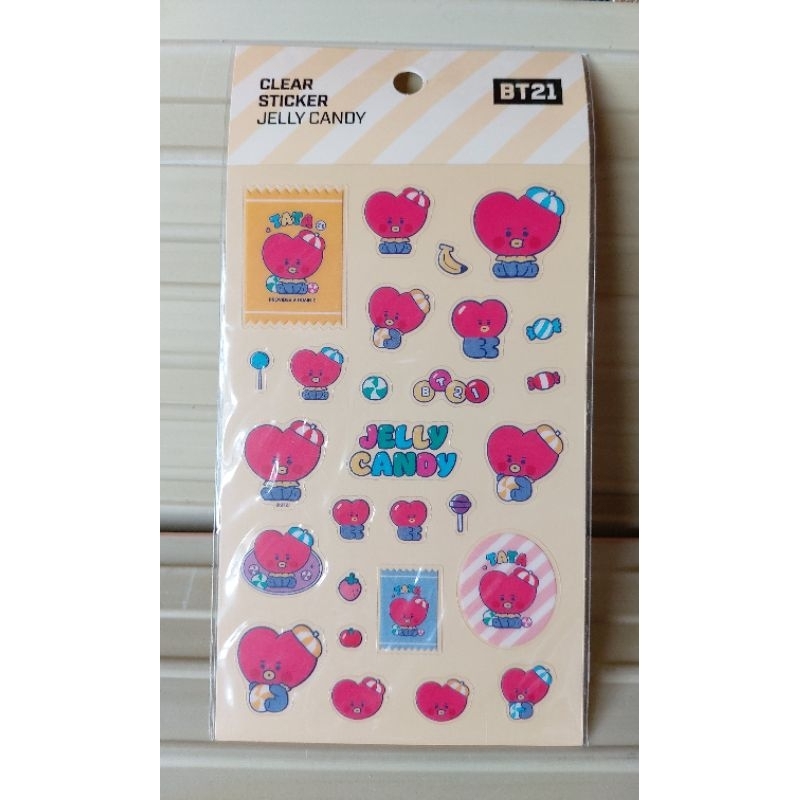 BT21 CLEAR STICKER JELLY CANDY - TATA