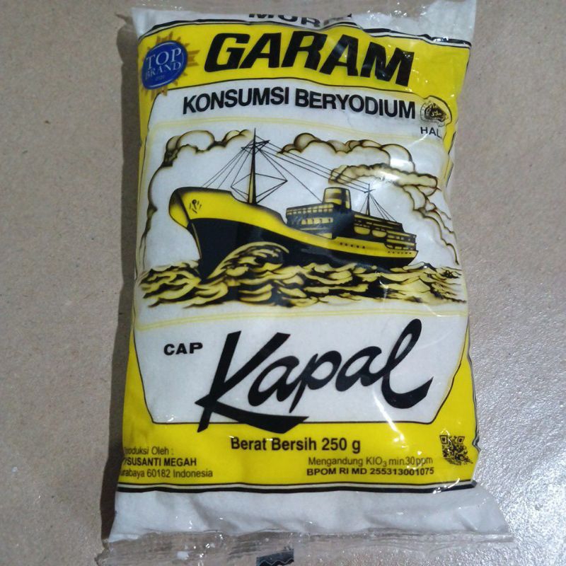 

Garam cap Kapal 250 gr