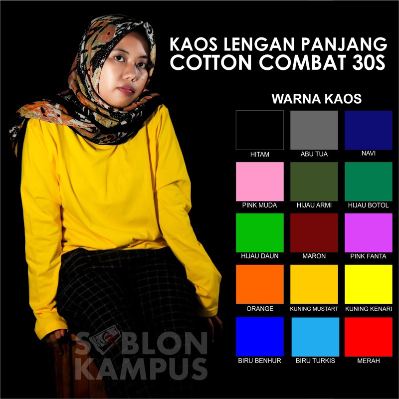 kaos polos panjang 30s
