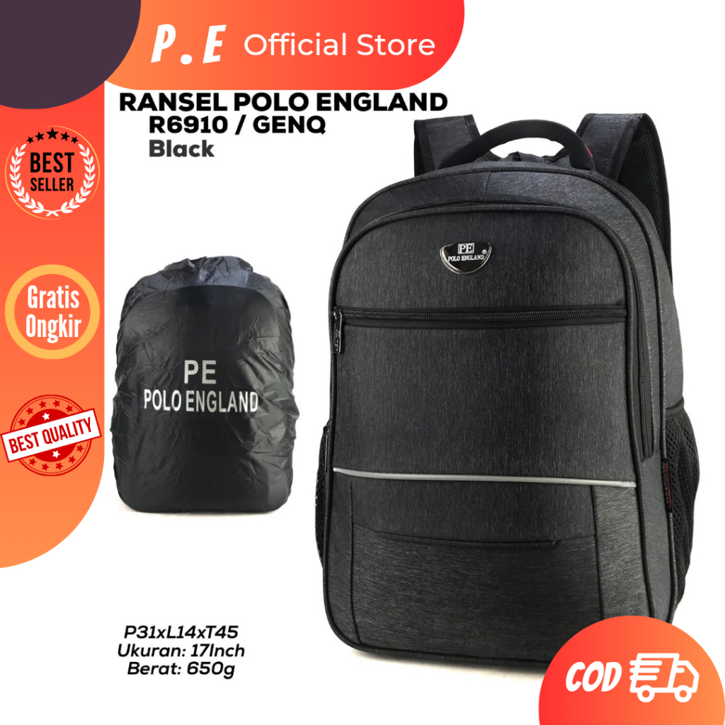 POLO ENGLAND TAS RANSEL MULTIFUNGSI TAS LAPTOP TAS BACKPACK  SEKOLAH R6910