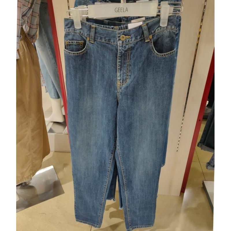 celana jeans wanita model boyfriend geela original