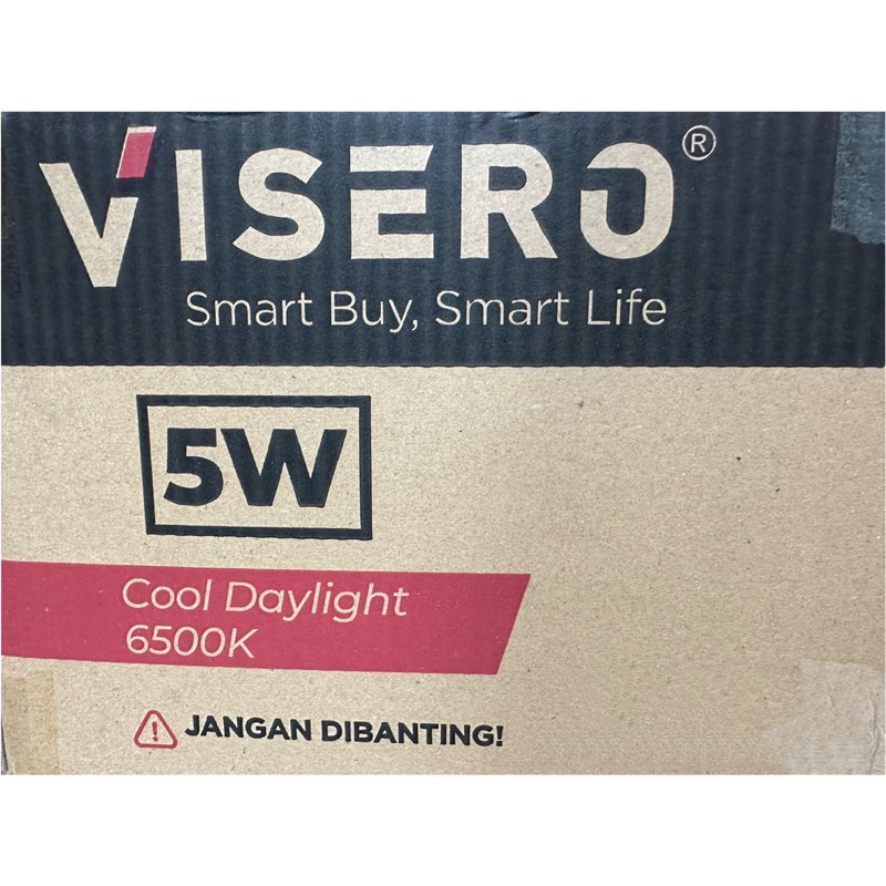 Lampu LED Bulb 5W VISERO VINTAGE Lampu Cahaya Putih 5 Watt ( 1 DUS / 1 KOLI Isi 100 pcs )