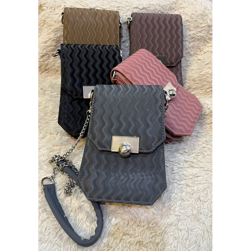 TAS HP SLING BAG TALI RANTAI BAHAN PARASUT HALUS TEBAL