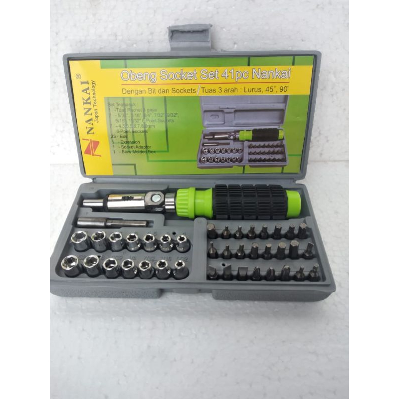 Obeng Sock Set 41 Pcs / Kunci Obeng Socket 41 Pcs Nankai