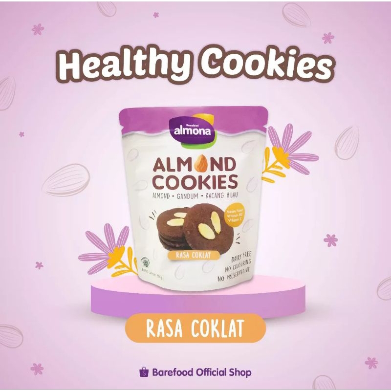 

Bare food -Bumboo almond cookies rasa coklat /almona