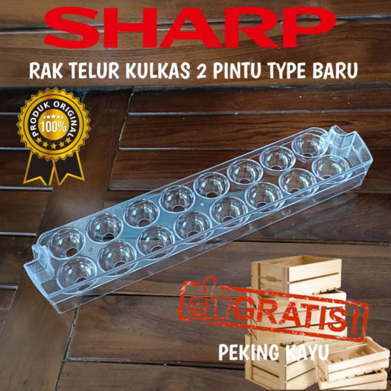RAK TELUR KULKAS SHARP 2 PINTU KULKAS TYPE BARU ORIGINAL