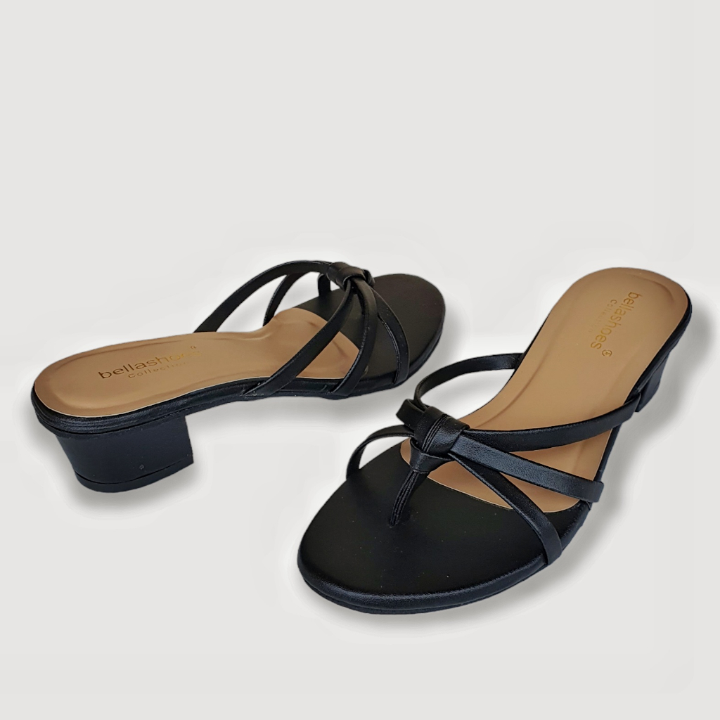 sandal hak 5cm Sepatu Sandal Wanita Hak Tahu Kekinian Tali Silang